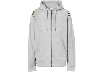 Burberry Vintage Check Panel Hoodie Grey/Beige