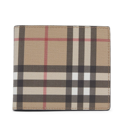 Burberry Vintage Check International Bifold Wallet 8 Slot Black