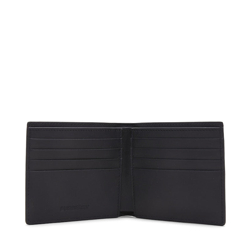 Burberry Vintage Check International Bifold Wallet 8 Slot Black
