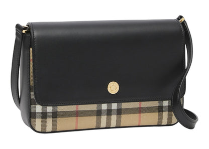 Burberry Vintage Check and Leather Note Bag Mini Archive Beige/Black