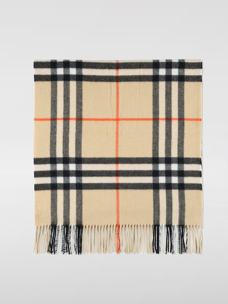 Burberry Washed Giant Check Scarf Sand