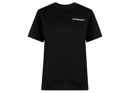 Burberry Women's Back Monogram Cotton T-Shirt Black