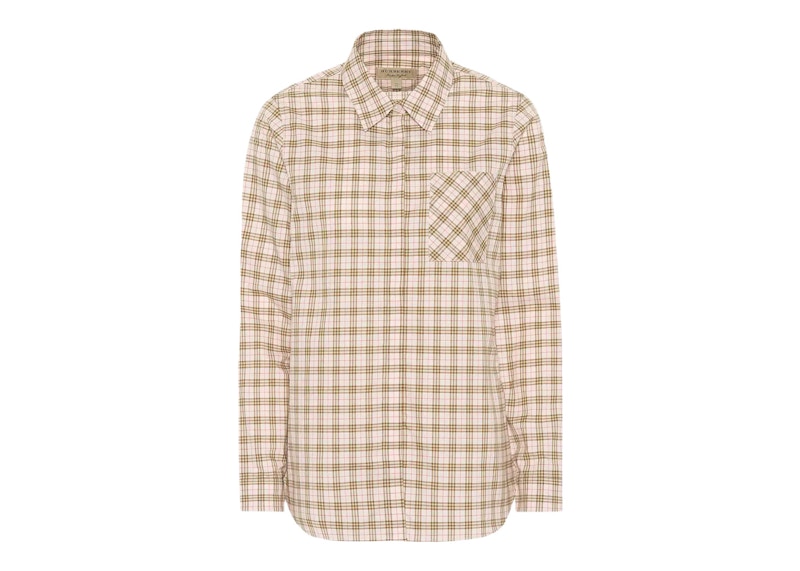 Burberry Women's Checked Cotton Shirt Pink