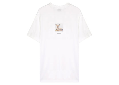 Burberry Womens Deer Print Cotton T-shirt White