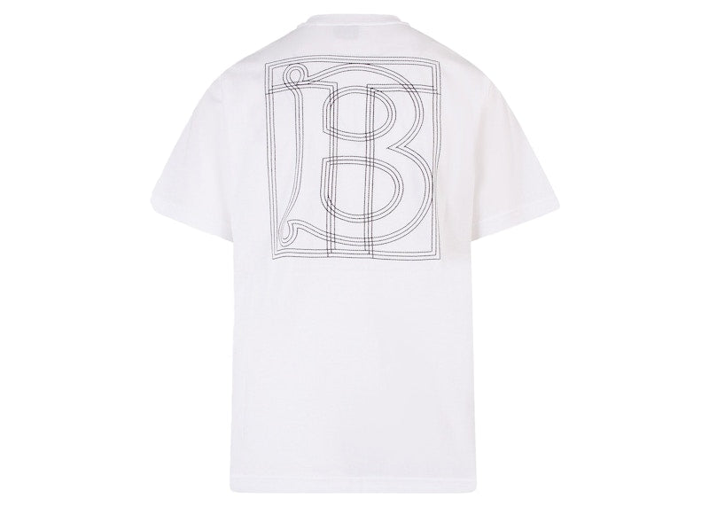 Burberry Women's Embroidered Logo Cotton T-Shirt White