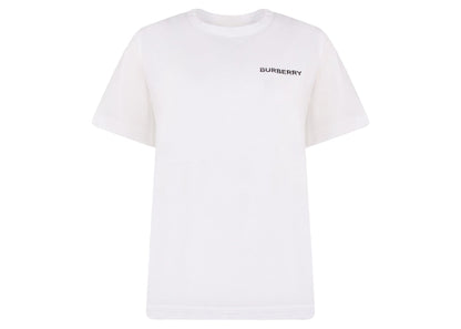 Burberry Women's Embroidered Logo Cotton T-Shirt White