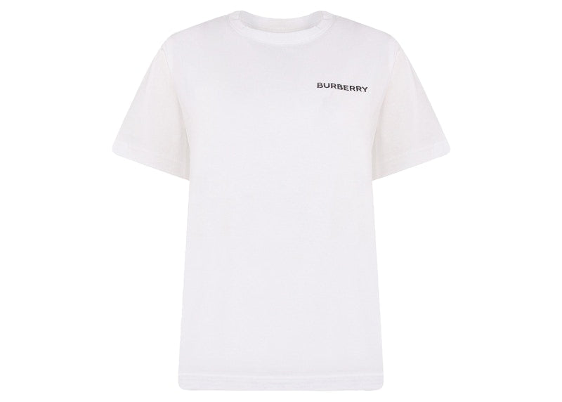 Burberry Women's Embroidered Logo Cotton T-Shirt White