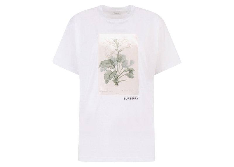 Burberry Women's Frontal Logo Cotton T-Shirt White