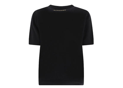 Burberry Womens Maglioncino Sari S/s Knit Sweater Black