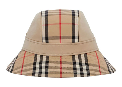 Burberry Women's Supernova Check Bucket Hat Honey Beige