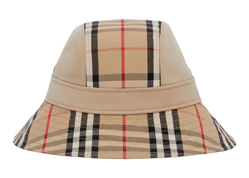 Burberry Women's Supernova Check Bucket Hat Honey Beige