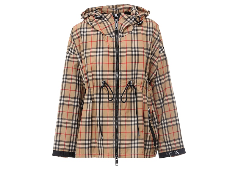 Burberry Women's Traditional Check Print Jacket Beige