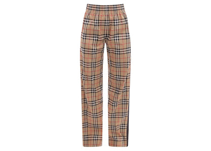 Burberry Women's Vintage Chech Motif Cotton Pants Beige