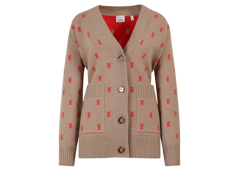 Burberry Women's Wool And Cashmere Cardigan Beige