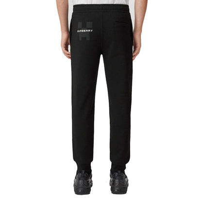 Burberry x Minecraft Embroidered Floral Cotton Jogging Pants Black