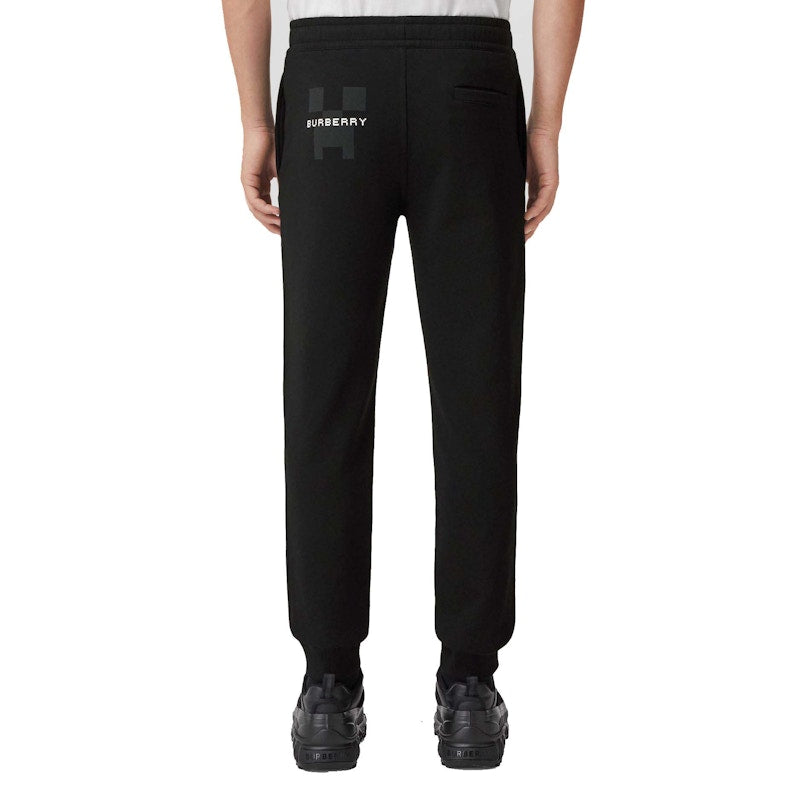 Burberry x Minecraft Embroidered Floral Cotton Jogging Pants Black