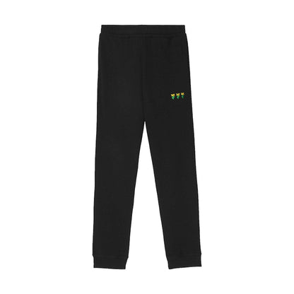 Burberry x Minecraft Embroidered Floral Cotton Jogging Pants Black