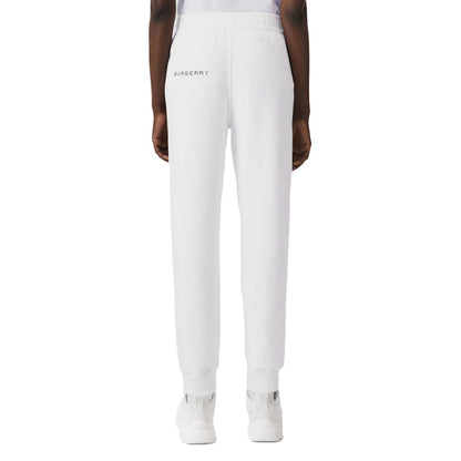 Burberry x Minecraft Embroidered Floral Cotton Jogging Pants White