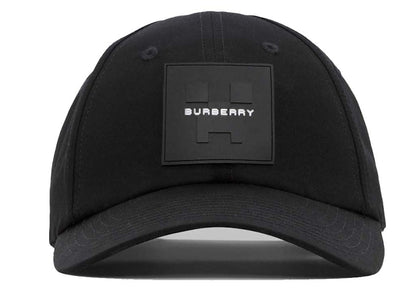 Burberry x Minecraft Logo Applique Cotton Gabardine Baseball Cap Black