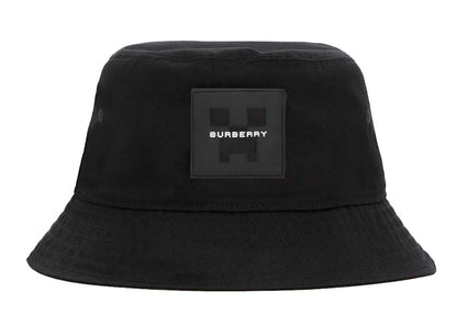 Burberry x Minecraft Logo Applique Cotton Gabardine Bucket Hat Black
