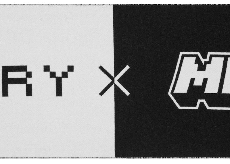 Burberry x Minecraft Logo Jacquard Wool Scarf Monochrome
