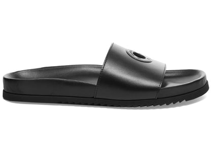 Burberry x Pop Trading Company Melroy Leather Slide Black