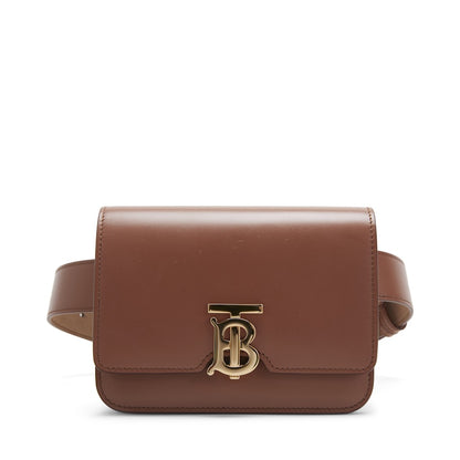 Burberry Belted Leather TB Bag Malt Brown