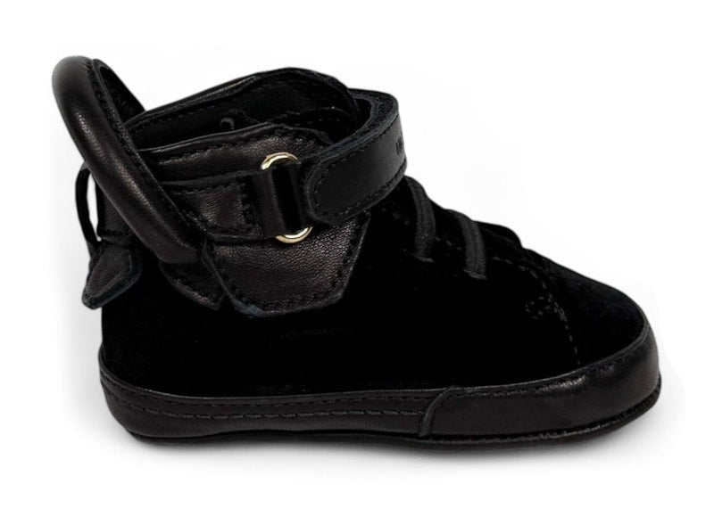 Buscemi 100MM High Booties Velvet Black Leather(Baby)