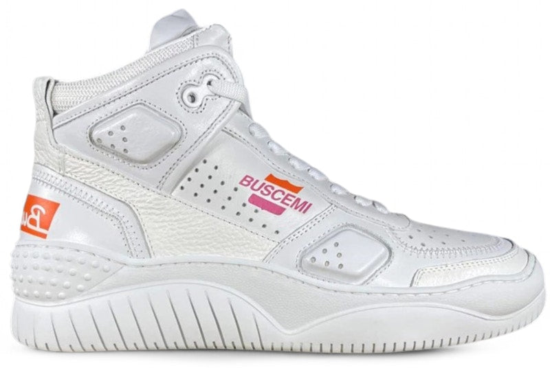 Buscemi Basket High White Pink Orange (Women's)