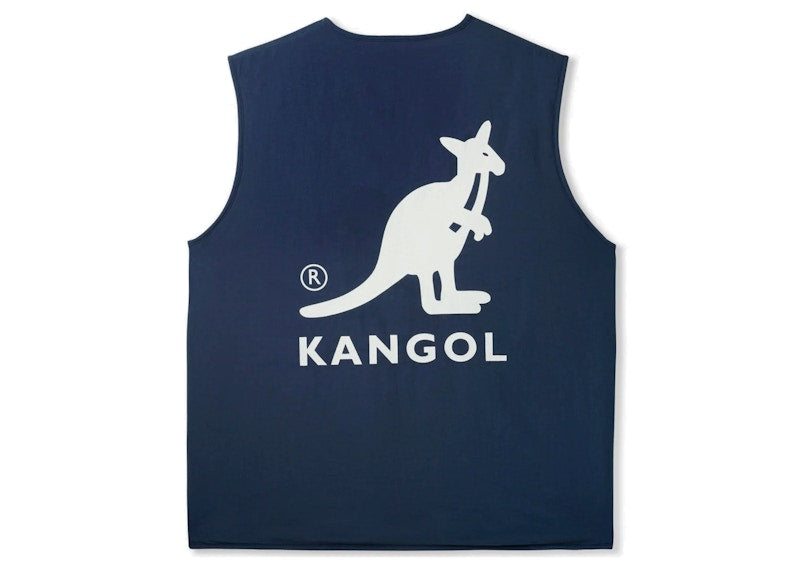 Butter Goods x Kangol Reversible Zip Thru Vest Navy White