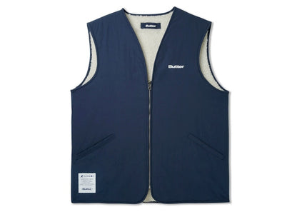 Butter Goods x Kangol Reversible Zip Thru Vest Navy White