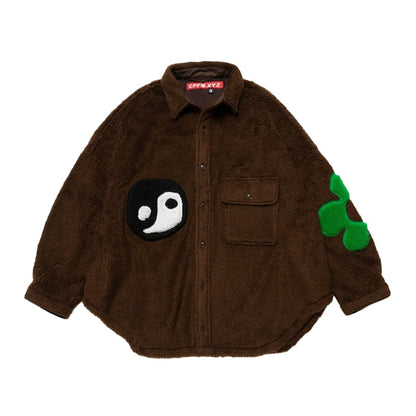 Cactus Plant Flea Market Big Fuzzy Shirt Brown