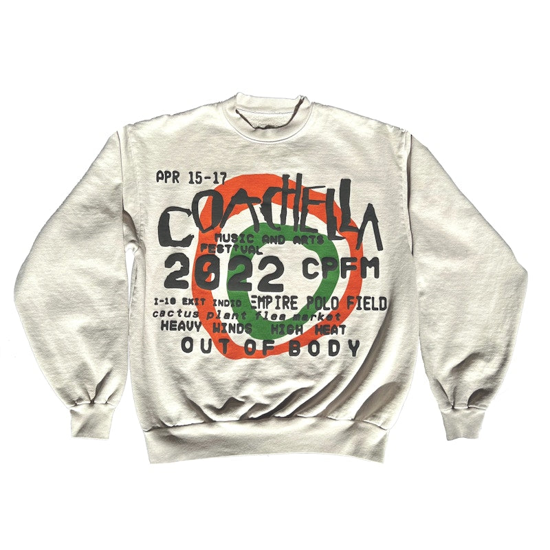 Cactus Plant Flea Market Coachella x CPFM Weekend 1 Crewneck Bone