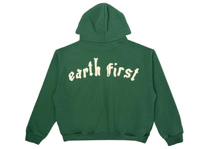 Cactus Plant Flea Market Earth First Zip Hooded Sweatshirt Green