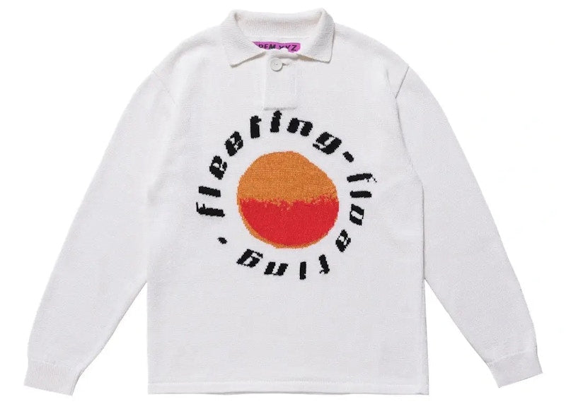 Cactus Plant Flea Market Fleeting Floating L/S Polo White