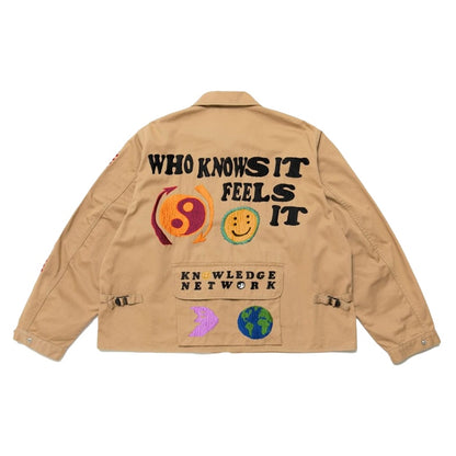 Cactus Plant Flea Market Knowledge Jacket Brown