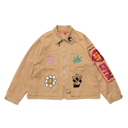 Cactus Plant Flea Market Knowledge Jacket Brown