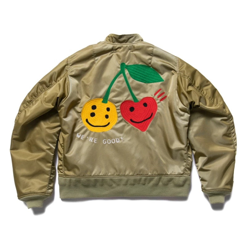 Cactus Plant Flea Market x Human Made We're Good! Flight Jacket Gold