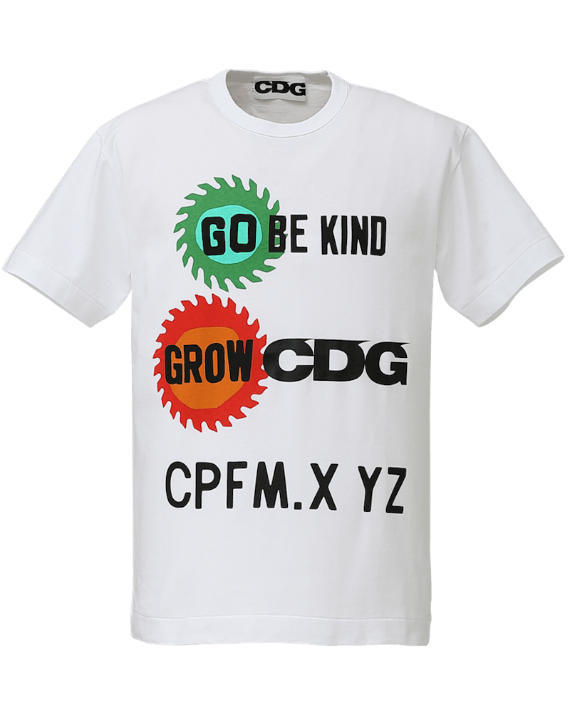 Cactus Plant Flea Market x CDG Go Be Kind T-shirt White
