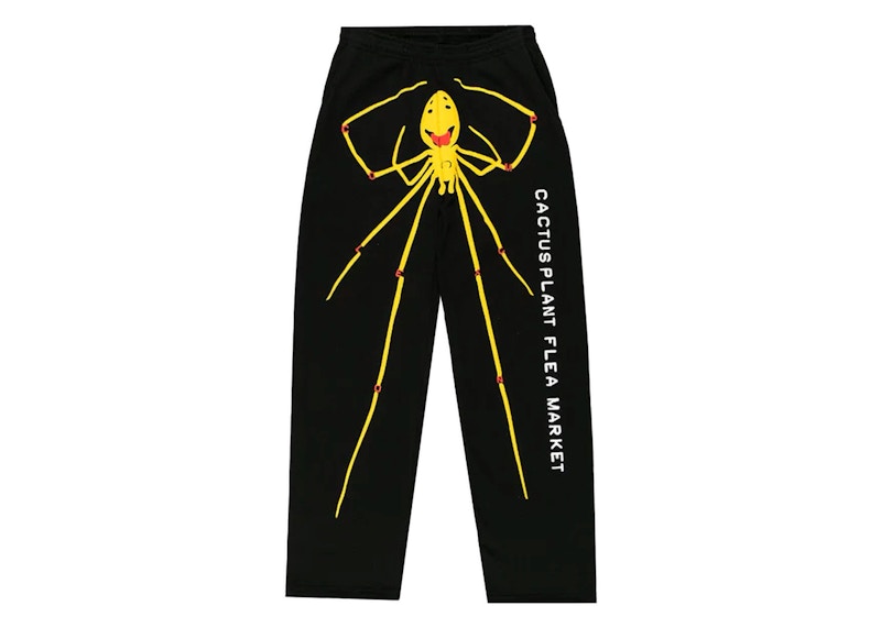 Cactus Plant Flea Market x ComplexCon Smiley Spider Wide Leg Sweatpants Black