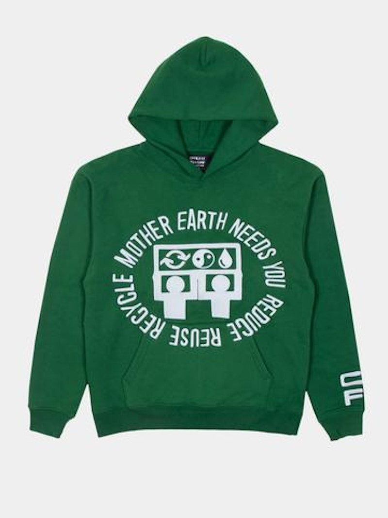 Cactus Plant Flea Market x Eco Mother Earth Hooded Sweatshirt Green