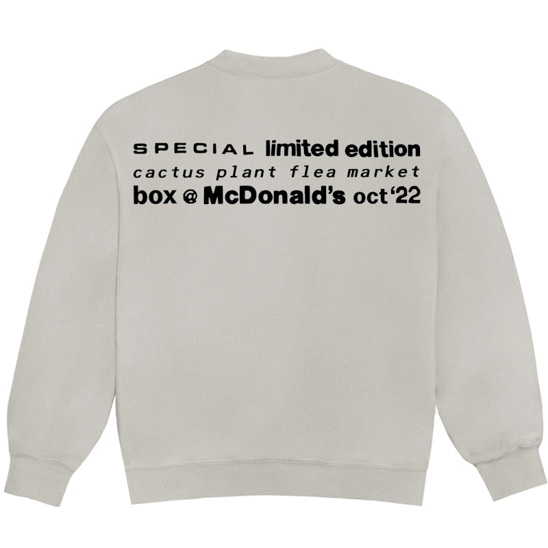Cactus Plant Flea Market x McDonald's Cactus Buddy! And Friends Crewneck Cement