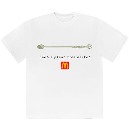 Cactus Plant Flea Market x McDonald's Coffee Stirrer T-shirt White