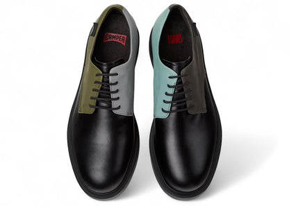 Camper Twin Dean Lace Up Black Green Mint