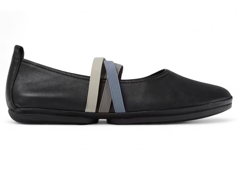 Camper Twins Ballerina Flat Black Blue Grey (Women's)