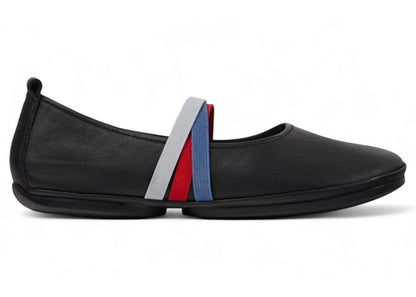 Camper Twins Ballerina Flat Black Red Blue (Women's)