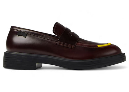 Camper Twins Formal Shoe Burgundy Yellow Off-White