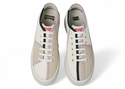 Camper Twins Runner Up Sneaker White Beige Blue Pink (Women's)