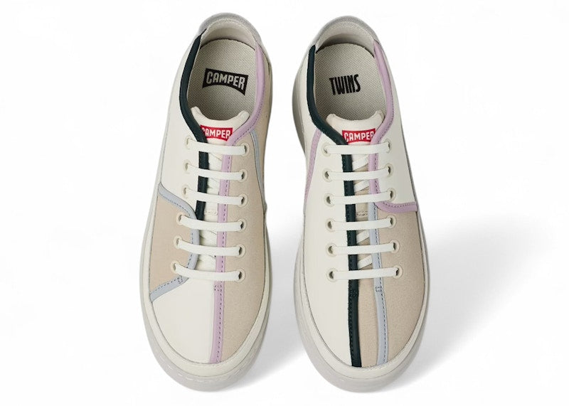 Camper Twins Runner Up Sneaker White Beige Blue Pink (Women's)
