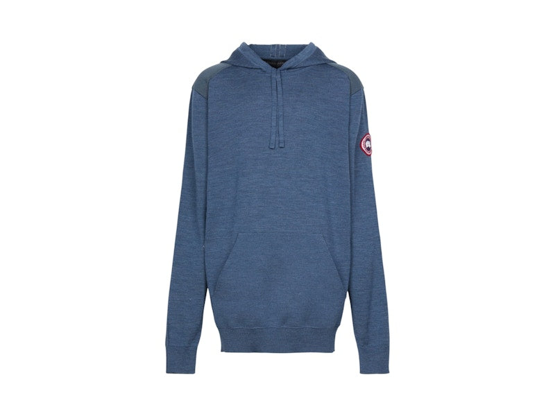 Canada Goose Amherst Badge Knit Hoodie Ozone Blue